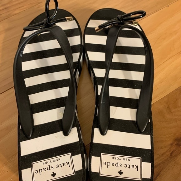 Kate spade Rhett black and white striped platform - Picture 4 of 6